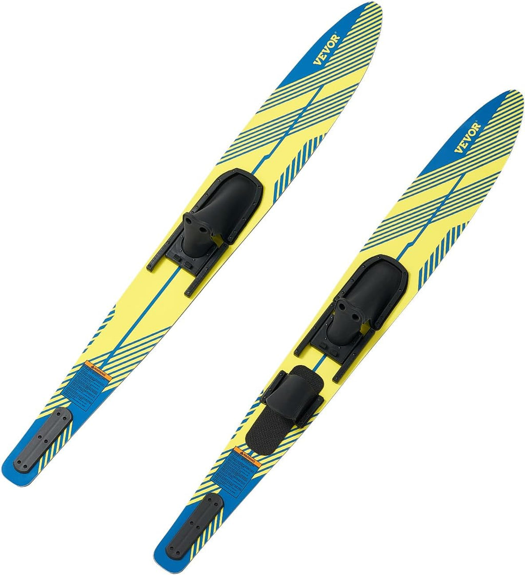 Adult Water Ski with Adjustable Horseshoe Bindings & Padded Rear Toe Plate