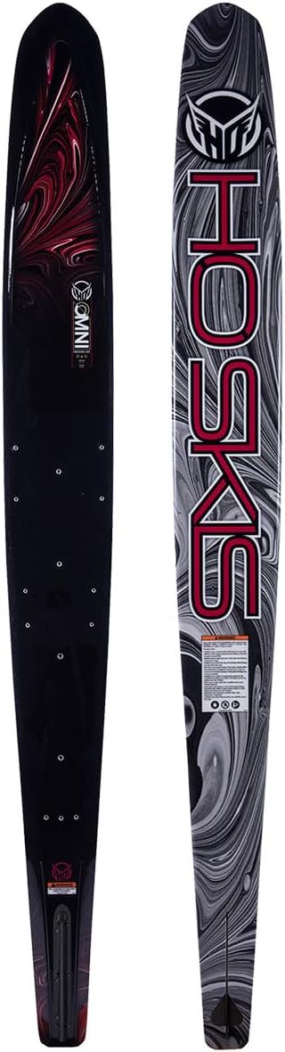 HO Omni Wide Slalom Waterskis Black/Red 67in (W)