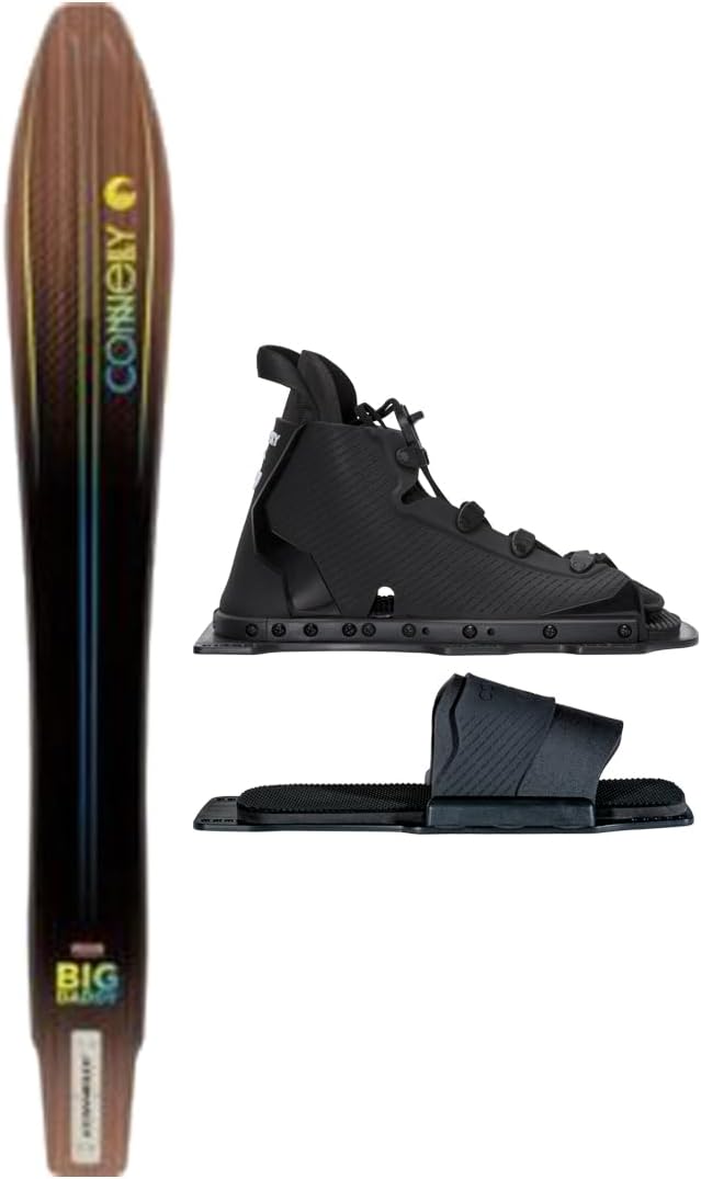 Big Daddy Waterski, Swerve Lace-Adjustable Front Binding with Rear Toe Plate