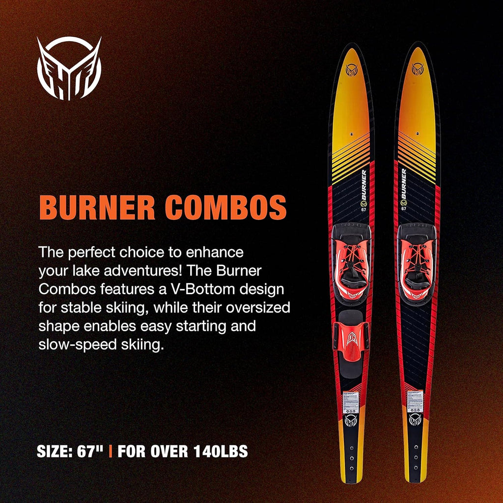 HO Sports Burner Combo Waterskis with Blaze Bindings