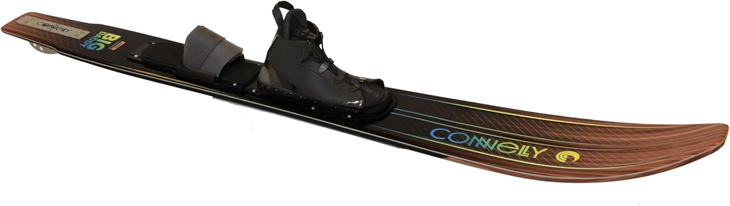 Big Daddy Waterski, Swerve Lace-Adjustable Front Binding with Rear Toe Plate