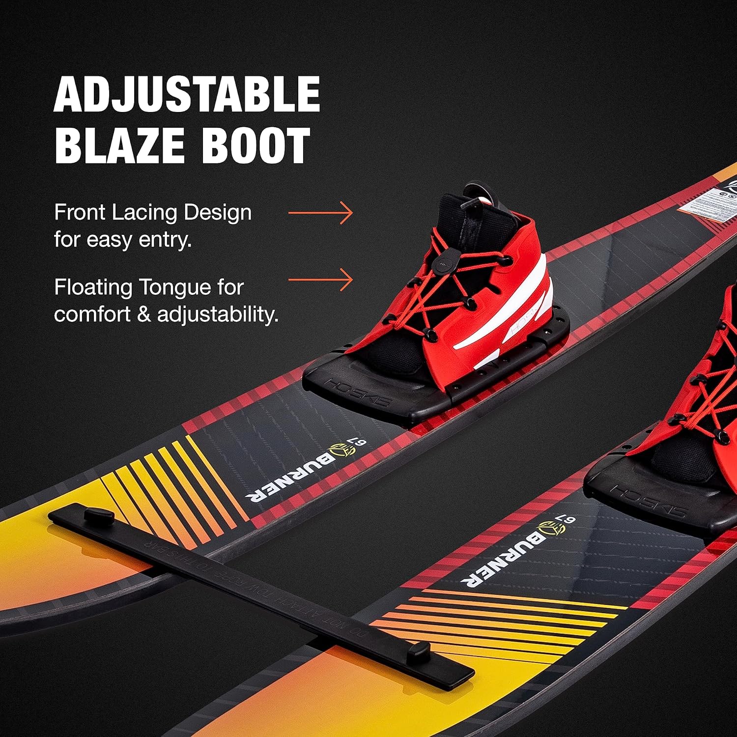 HO Sports Burner Combo Waterskis with Blaze Bindings