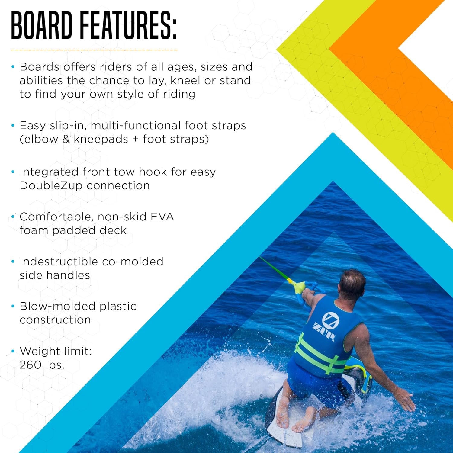 260 Board and Handle Combo with EVA Foam Padding