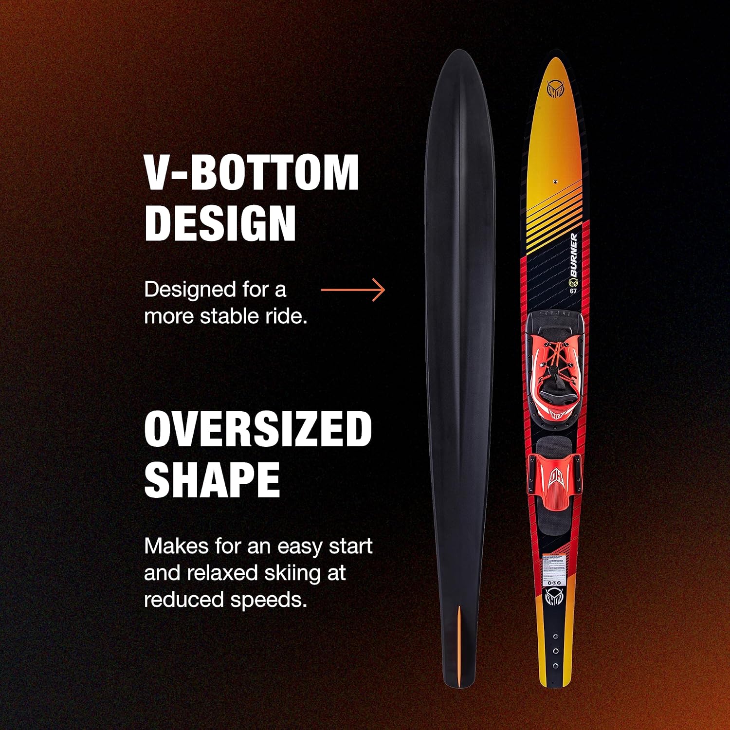 HO Sports Burner Combo Waterskis with Blaze Bindings