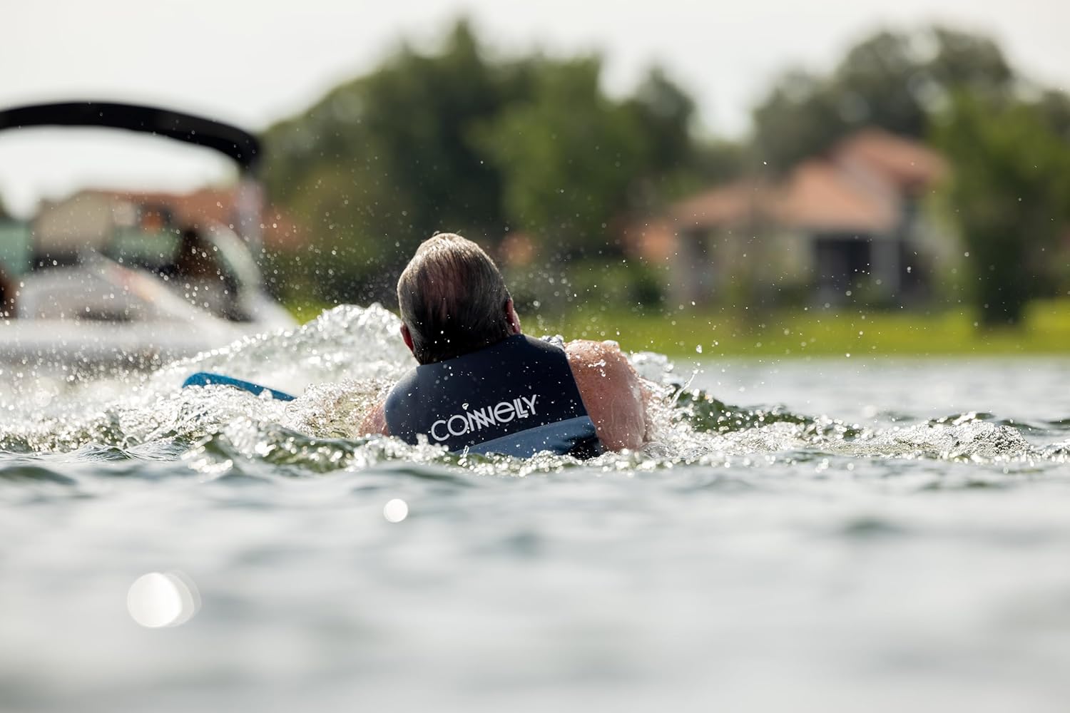 Big Daddy Waterski, Swerve Lace-Adjustable Front Binding with Rear Toe Plate
